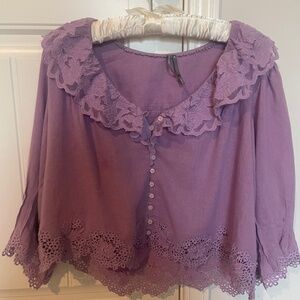 Lilac Anthropologie Top